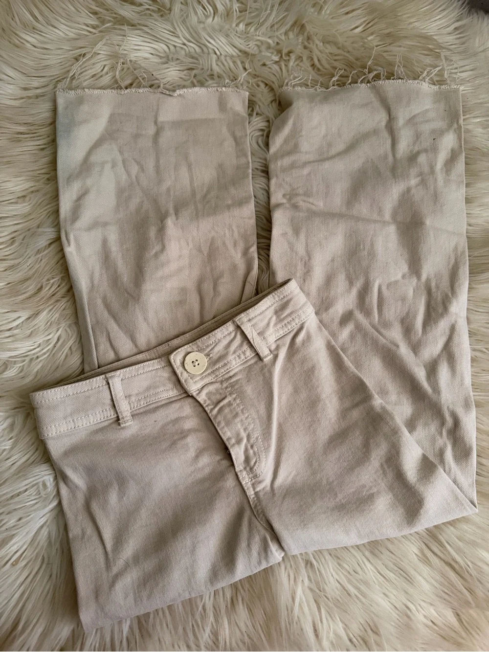 ZARA Girls Casual Beige Pants